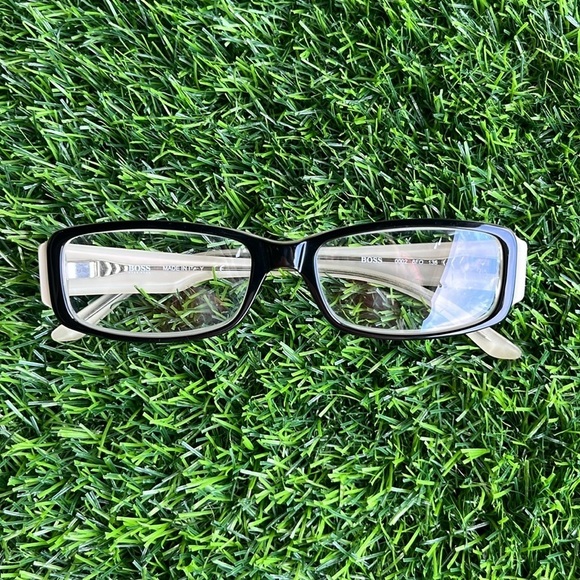 Hugo Boss Accessories - HUGO BOSS Designer Luxury Black & White Women’s Full Rim Eyeglasses